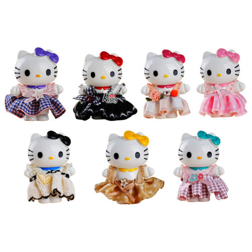 2025新款树脂工艺品潮玩公仔车载办公室桌面摆件可换装kitty猫
