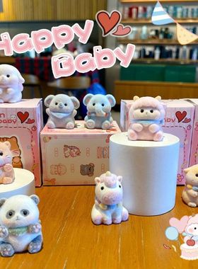 小鼻嘎摆植绒萌宠公仔系列办公室粘好萌汽车原创桌面精致装饰朋友