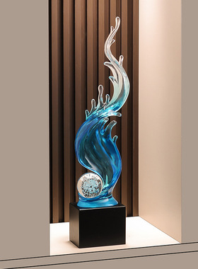 入户玄关风生水起竖高摆件客厅电视机柜办公室轻奢高档家居装饰品