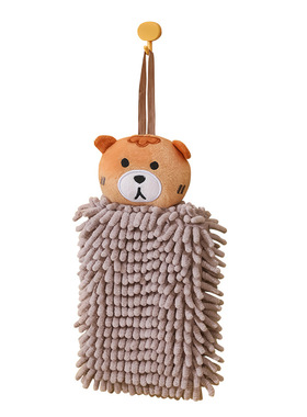 卡通比鲁斯雪尼尔擦手巾挂式可爱动物擦手球家用儿童厨房擦手方巾