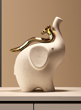 贝汉美新中式创意摆件马上有钱软装家居玄关客厅桌面电视柜装饰品