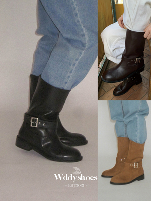 WDDY通勤绑带系扣时装靴