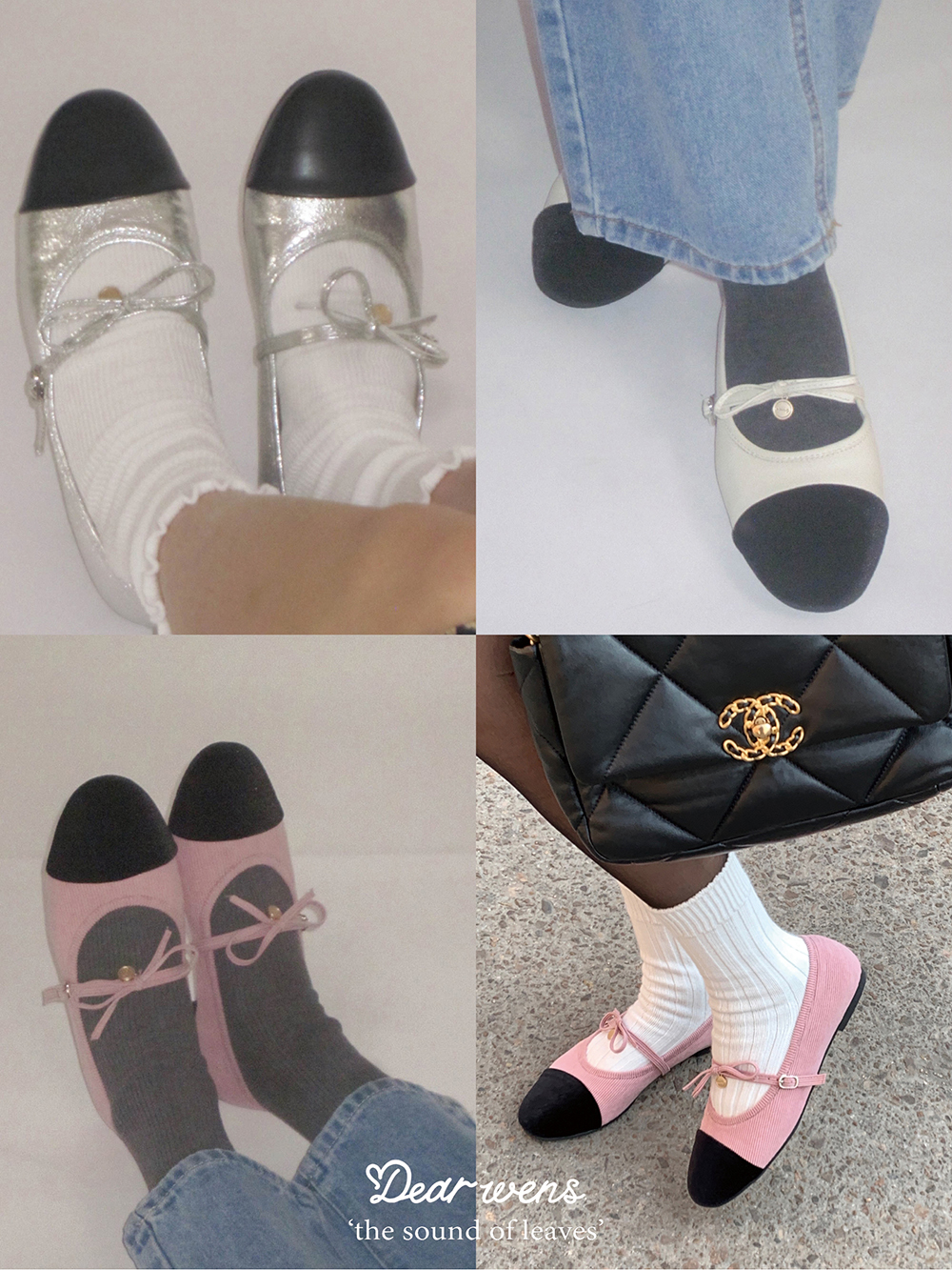 wddyshoes手工鞋经典拼接蝴蝶结一脚蹬可爱淑女甜美温柔玛丽珍鞋 女鞋 玛丽珍鞋 原图主图