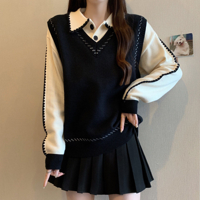 大码女装遮肚子POLO领假