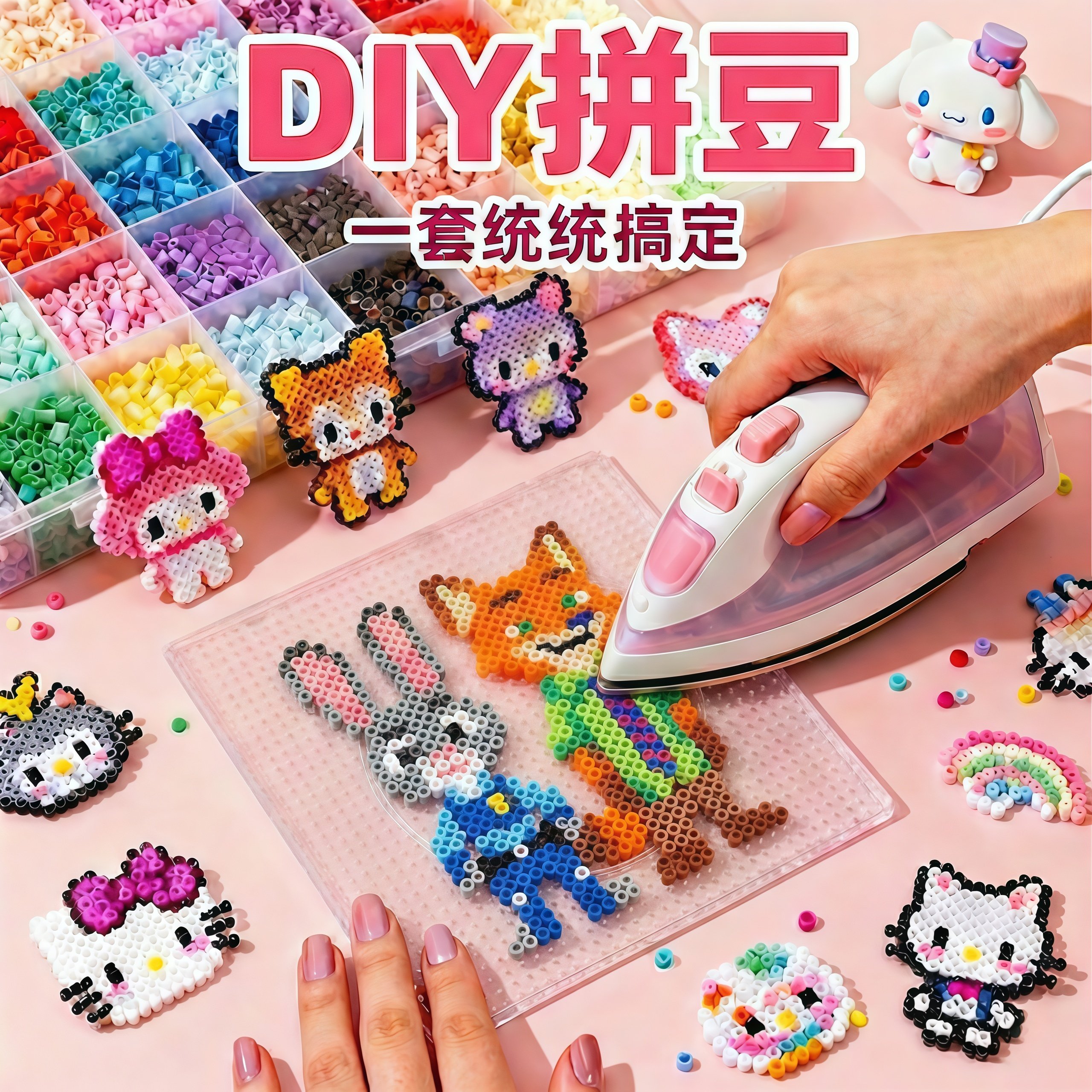 mard家2026解压玩具拼豆豆工具全套材料包手工diy融合豆套装熨斗,玩具/童车/益智/积木/模型,拼豆/拼豆工具,淘宝优惠券,粉丝福利购,淘宝优惠卷