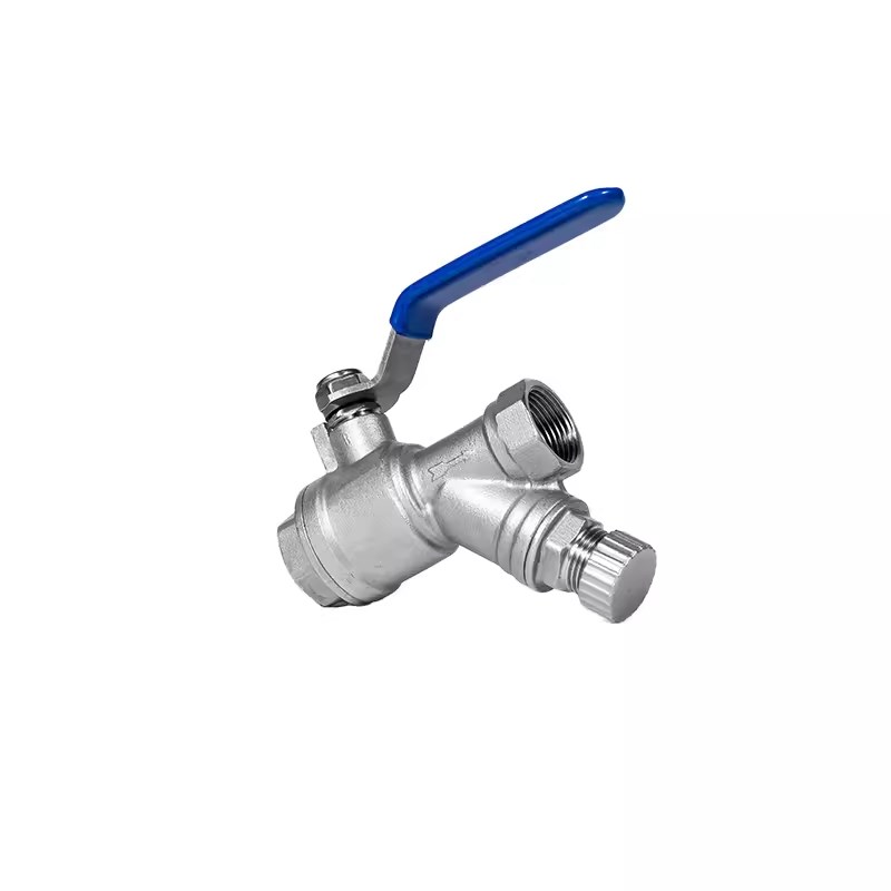 304不锈钢Y型过滤器球阀内丝螺纹丝扣手柄开关自来水排渣过滤球阀