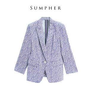 卡利亚里品牌撤柜折扣高端时尚 W0181 气质百搭紫色外套A34