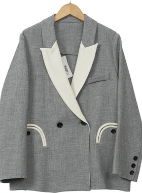 【CMM】A5精选女装秋冬新款高端轻奢定制韩版女灰色西服-1323