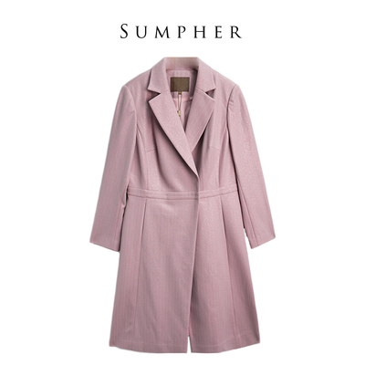 慕天姿秋专柜折扣精选品牌女装高端粉色风衣慕天姿A3-21328