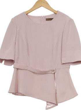 慕天姿精选品牌女装高端时尚气质百搭粉色上衣慕天姿A2-18212