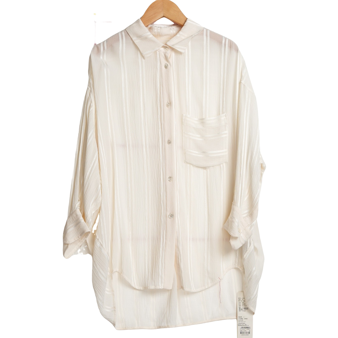 lapora丽莫品牌撤柜折扣女装气质时尚休闲本白色衬衣a1-0630