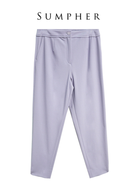 睐牌精选品牌女装高端休闲时尚气质百搭女浅紫色裤子睐A3-62273