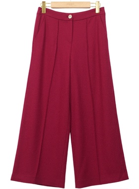 慕天姿精选品牌女装高端时尚气质百搭酒红色裤子慕天姿A4-62572