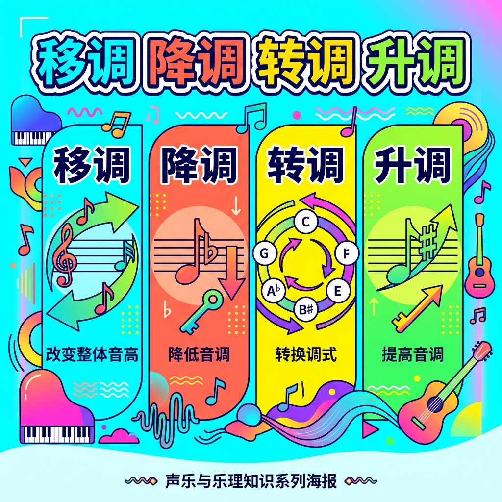 移调伴奏降调转调升调歌曲降调音乐器软件
