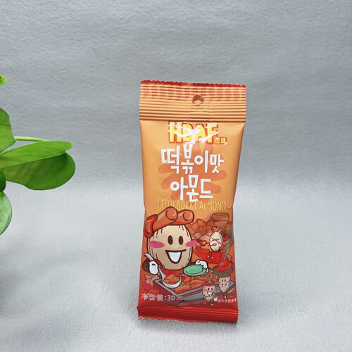 临期特价 韩国进口炒年糕味扁桃仁30g休闲坚果仁健康零食小吃
