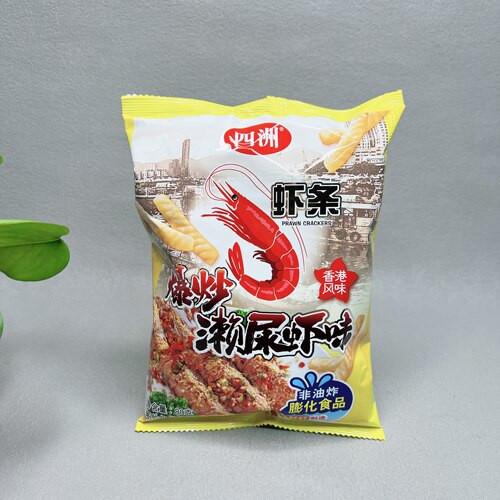 临期清仓 爆炒濑尿虾味虾条80g网红休闲零食膨化食品