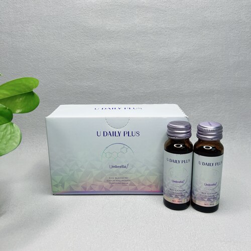 源400+！越喝越美丽!玫瑰黑莓透明质酸钠复合饮50ml*10瓶网红饮品