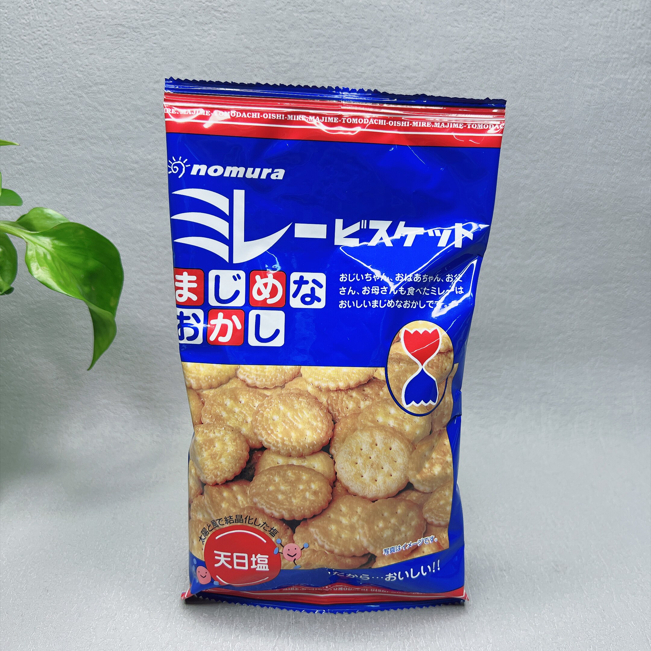 临期 日本进口野村煎豆香脆小圆饼韧性饼干120g袋装休闲小零食