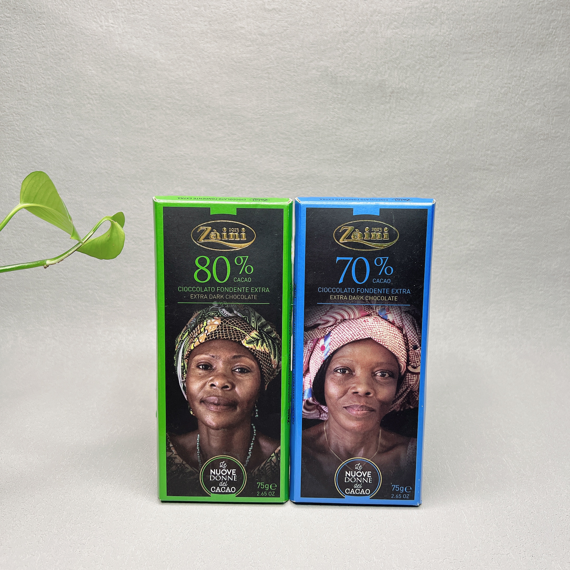 特价 意大利进口扎伊尼70%80%黑巧克力75g网红健身休闲零食排块