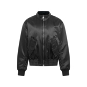 FARSTA拼接鳄鱼皮短款 bomber飞行员夹克棉服男女棉衣外套