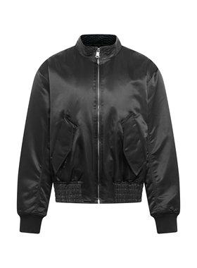 FARSTA拼接鳄鱼皮短款bomber飞行员夹克棉服男女棉衣外套