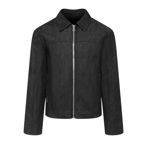 FARSTA25ss经典原牛短宽拼接多裁片正肩原牛夹克外套