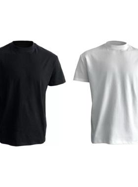 FARSTA基础纯色正肩冰感小领口打底260g百搭收紧领口男女同款短袖