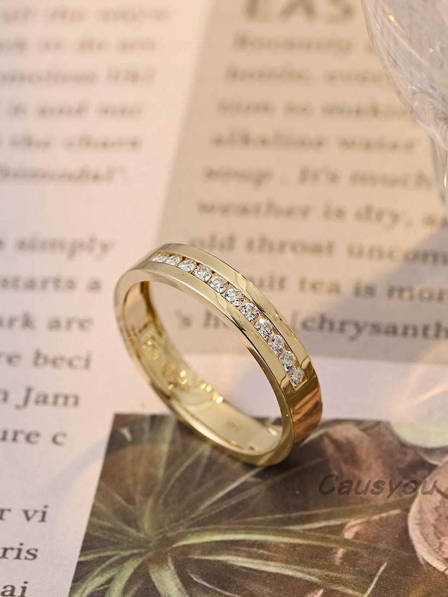 莫桑石戒指Causyou结婚对戒男