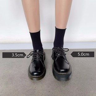 野午家studio小皮鞋英伦风女厚底2022新款1461quad三孔马丁鞋bex