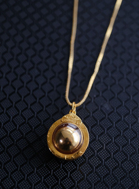 泰国佛牌龙佛婆史奥吸米星吸钱星吊坠项链金色壳塔帕赞卡气质百搭