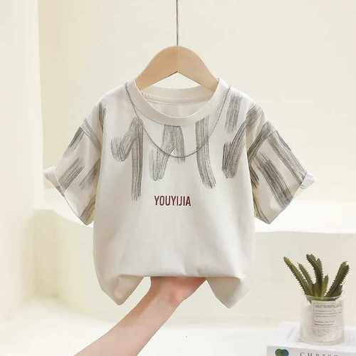 亲子半袖新款纯色夏季T恤运动