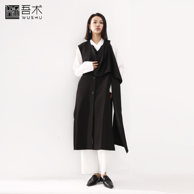 吾术 甄选系列 | 男女同款新中式连衣裙老钱风风衣裙外套春秋马甲