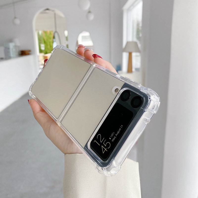 森爽 透明防摔适用Zflip6手机壳三星折叠屏 zflip4四角气囊5磁吸保护套超薄3全包防摔个性简约高级男女软硅胶