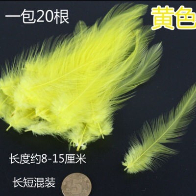 4-6白项鸡毛拍照花束小众创意多色绒毛婚礼黑色裙边捕梦网道具ins
