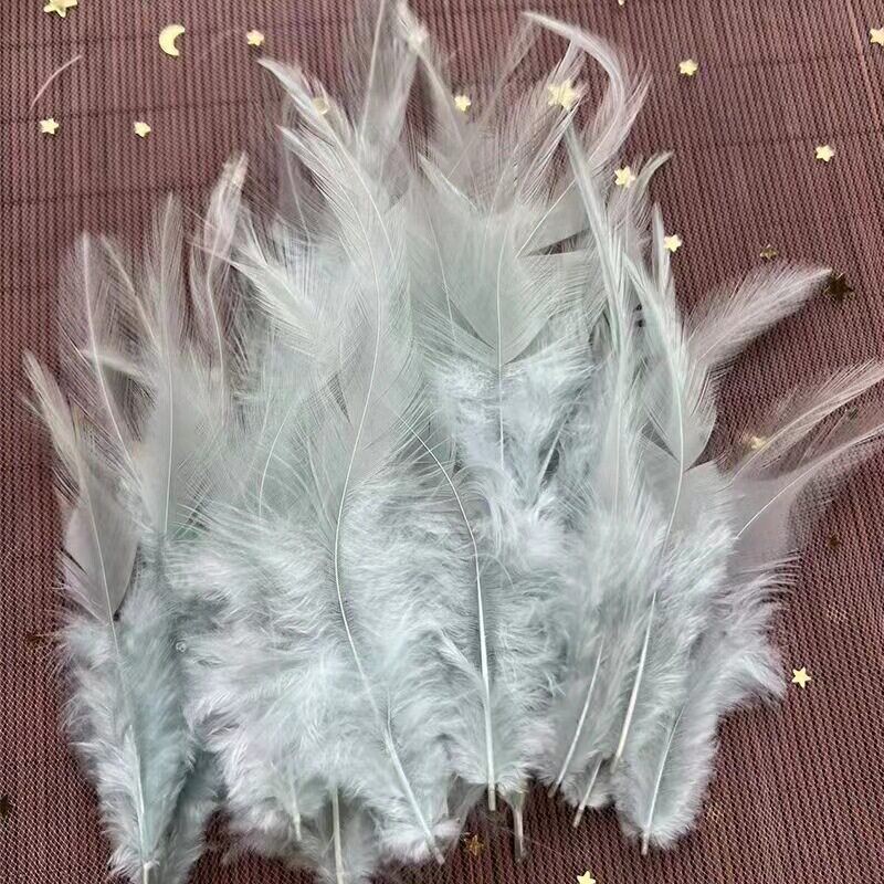 长白尖羽毛鸡毛配件软装diy装饰自制DIY饰品艺术红色高端拍摄辅料