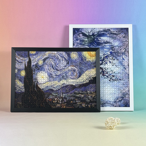 际年拼图框实木铝合金现代简约