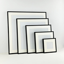 80留白卡纸框架 黑色方形相框挂墙窄边画框装 裱20