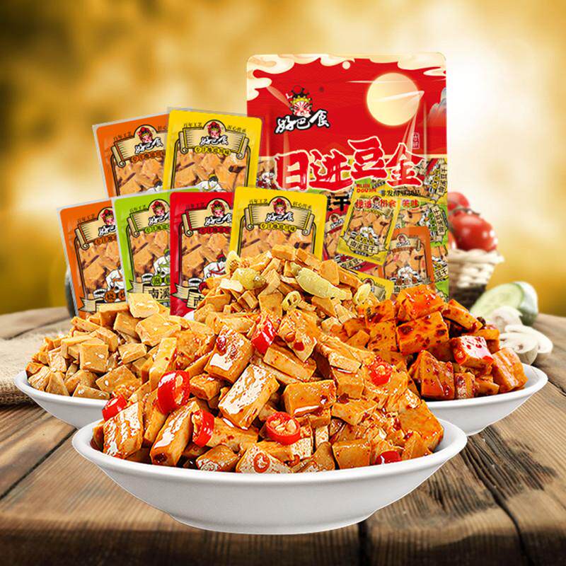 好巴食南溪豆干麻辣泡椒五香味豆干即食包装休闲解馋零食四川特产