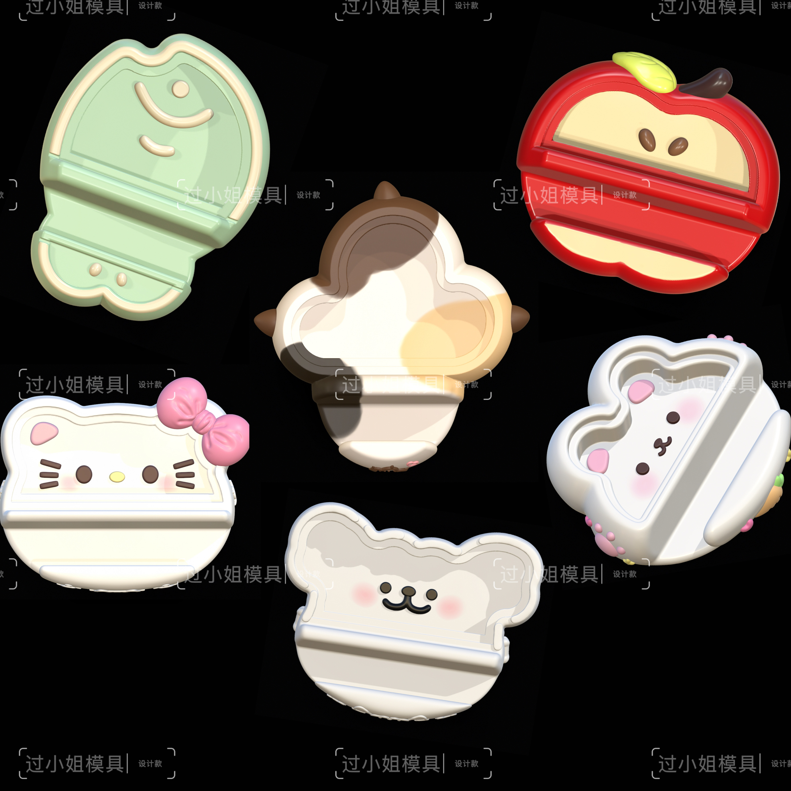 过小姐diy16手机平板流沙支架手工硅胶模具