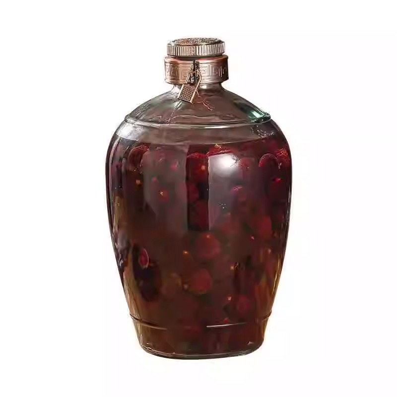 复古卡扣泡酒瓶无铅加厚玻璃高透泡药酒水果酒密封度好不漏酒漏气