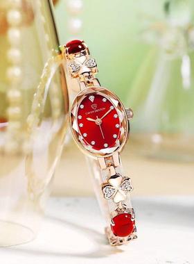 好物全球甄选女士麦穗手炼手表洋气防水小香风石英腕表情人节礼物