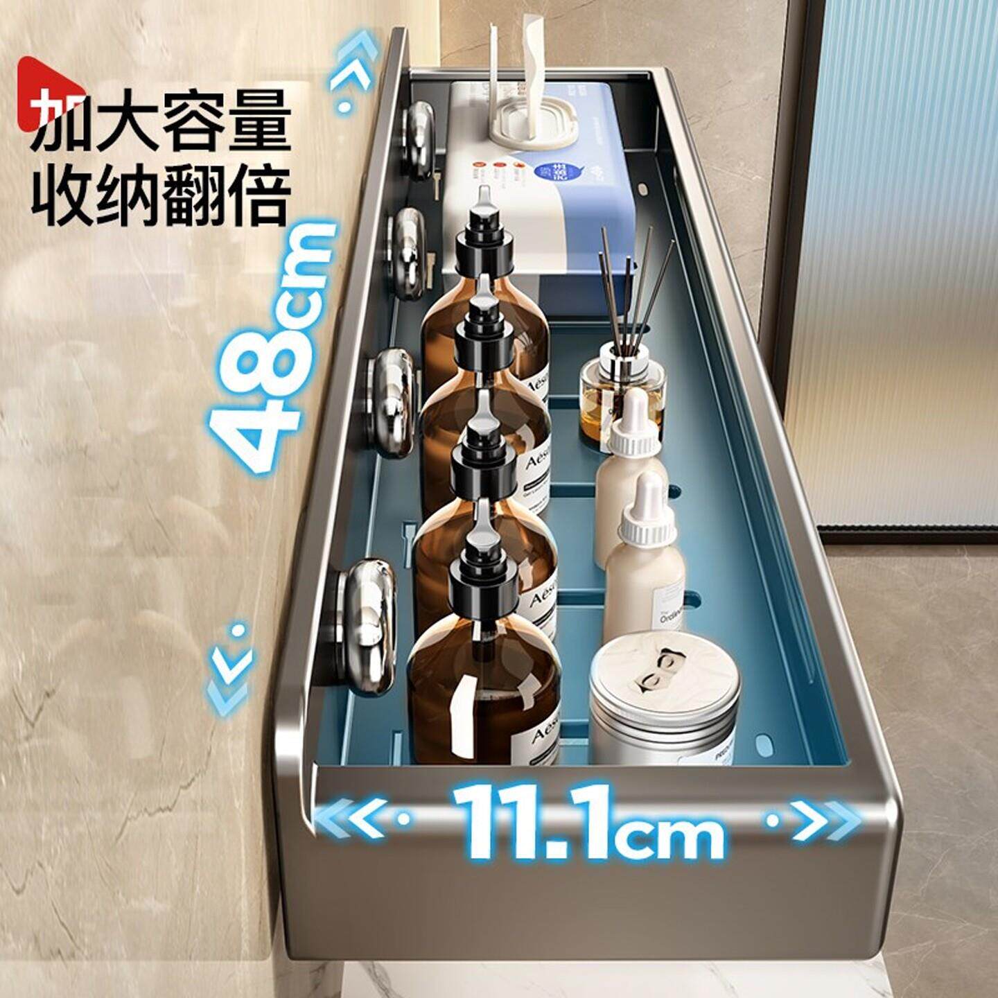 XEIOCIAF室隐形置物架卫生间HWV免打孔上墙壁挂洗漱用品浴收纳架