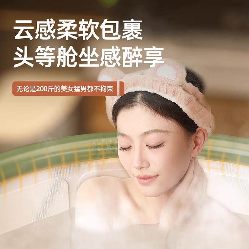 德泡澡桶折ZKE叠浴缸大浴桶国家洗澡桶人用洗澡盆沐浴桶成人