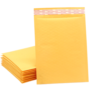 黄色牛皮纸气泡信封袋加厚打包泡沫防震防摔手机壳卡片快递包装袋