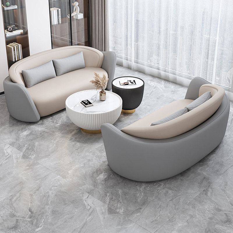 样品屋展示中心接待洽谈休息区沙发椅办公商务接待会客三人位洽谈