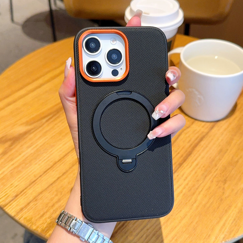 适用于苹果16手机壳新款苹果15plus磁吸旋转支架iphone16plus网红简约15promax纯色苹果15pro高级支点15外壳