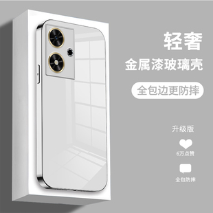 适用于荣耀畅玩50手机壳5G新款 AN00网红纯色外壳CLK高级 畅玩50m全包防摔硬壳畅玩50plus简约金属漆玻璃壳JDY