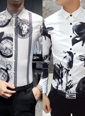 衬衫MenS ForMaL ShirtS Men Long SLeeve SLiM Fit CaSuaL Shirt