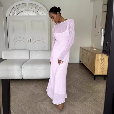 SexyKnidDre针织镂空长