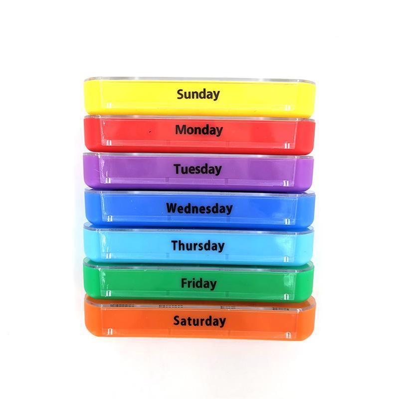 每周7天药盒28个隔间的药丸组织者塑料